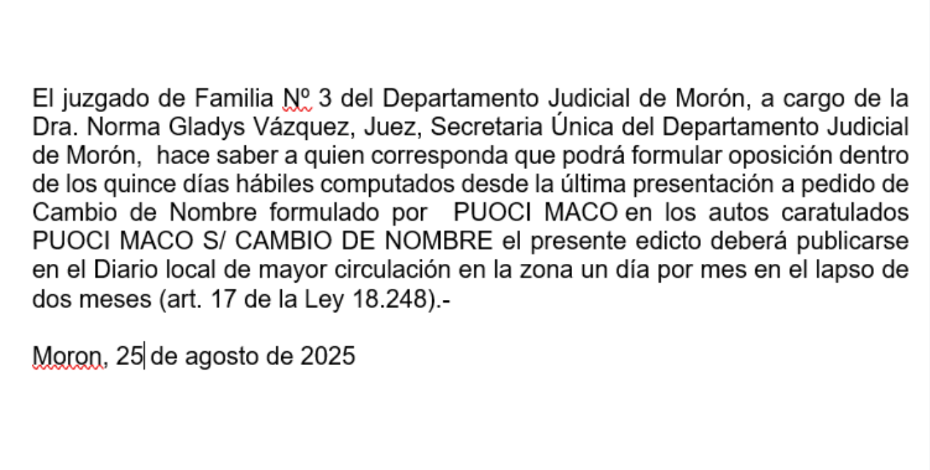 EDICTO JUDICIAL