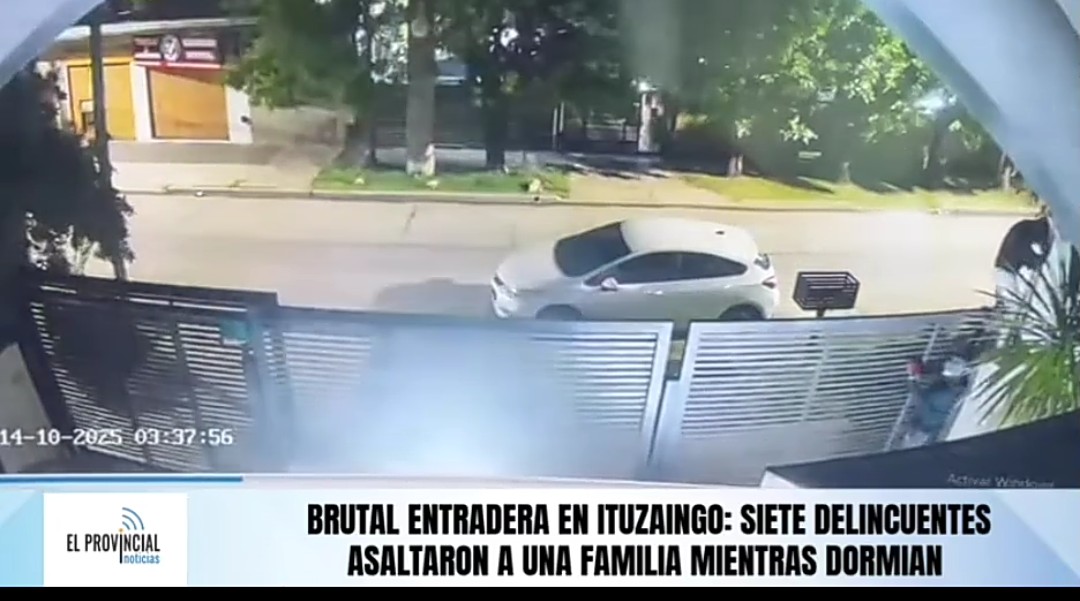 ITUZAINGÓ: BRUTAL ENTRADERA: SIETE DELINCUENTES IRRUMPIERON EN UNA VIVIENDA MIENTRAS LA FAMILIA DORMÍA,VARIOS DE ELLOS MENORES DE EDAD