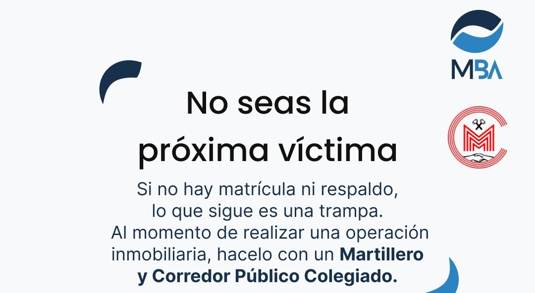 “NO SEAS LA PRÓXIMA VÍCTIMA”: LA CAMPAÑA DEL COLEGIO DE MARTILLEROS QUE ADVIERTE A LA COMUNIDAD SOBRE LAS ESTAFAS INMOBILIARIAS
